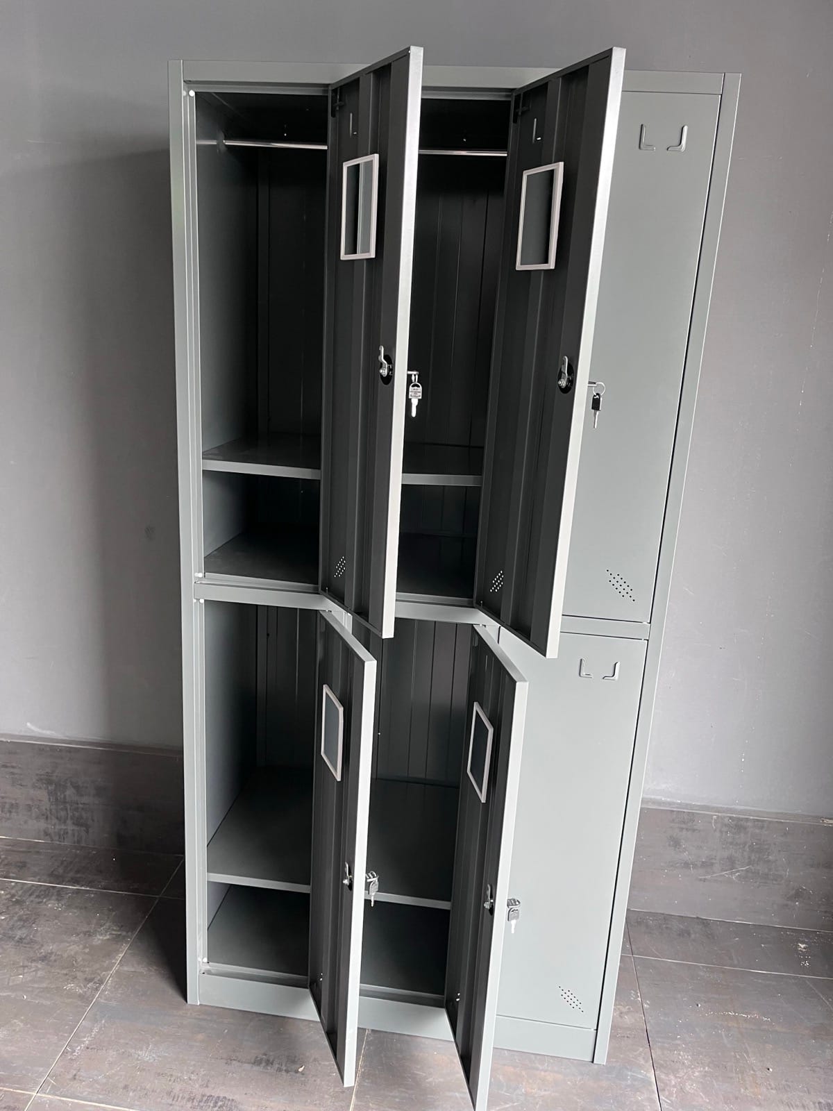 Szafa metalowa 6-drzwiowa do szatni 185 cm - obrazek 6