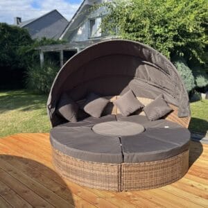Venus – elegancka leżanka ogrodowa technorattan 210 cm 2 kolory